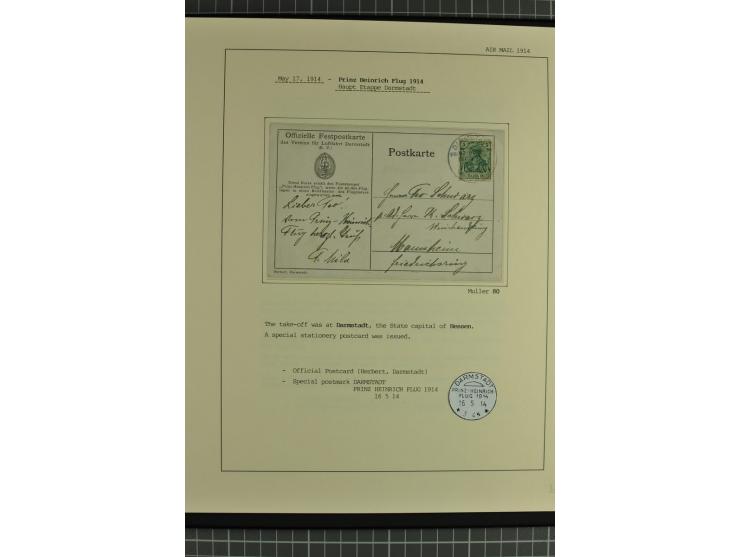 1912/35, 40 Briefe/Karten von meist Erst- und Sonderflügen incl. etwas Gebiete; sauber aufgemacht auf Albenblättern im Album