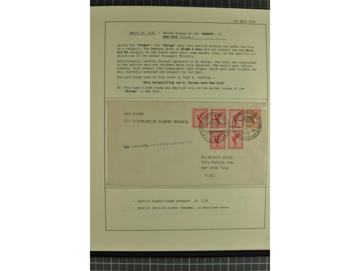 1912/35, 40 Briefe/Karten von meist Erst- und Sonderflügen incl. etwas Gebiete; sauber aufgemacht auf Albenblättern im Album