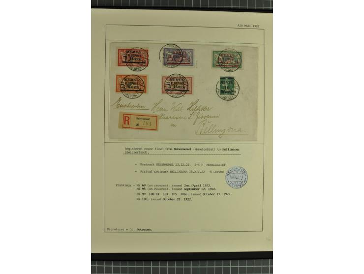 1912/35, 40 Briefe/Karten von meist Erst- und Sonderflügen incl. etwas Gebiete; sauber aufgemacht auf Albenblättern im Album