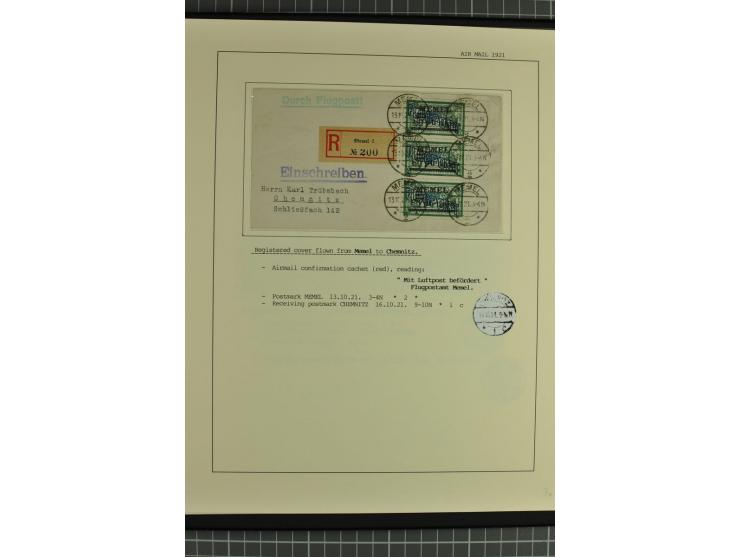 1912/35, 40 Briefe/Karten von meist Erst- und Sonderflügen incl. etwas Gebiete; sauber aufgemacht auf Albenblättern im Album