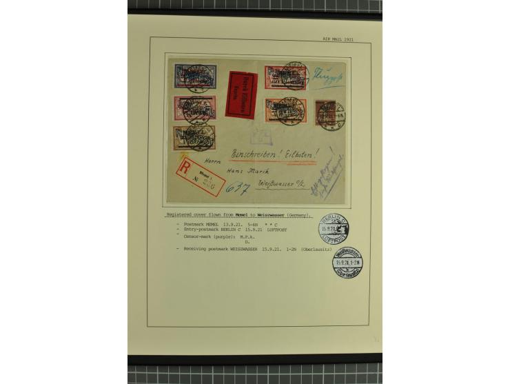 1912/35, 40 Briefe/Karten von meist Erst- und Sonderflügen incl. etwas Gebiete; sauber aufgemacht auf Albenblättern im Album
