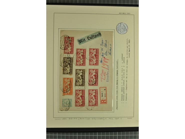 1912/35, 40 Briefe/Karten von meist Erst- und Sonderflügen incl. etwas Gebiete; sauber aufgemacht auf Albenblättern im Album