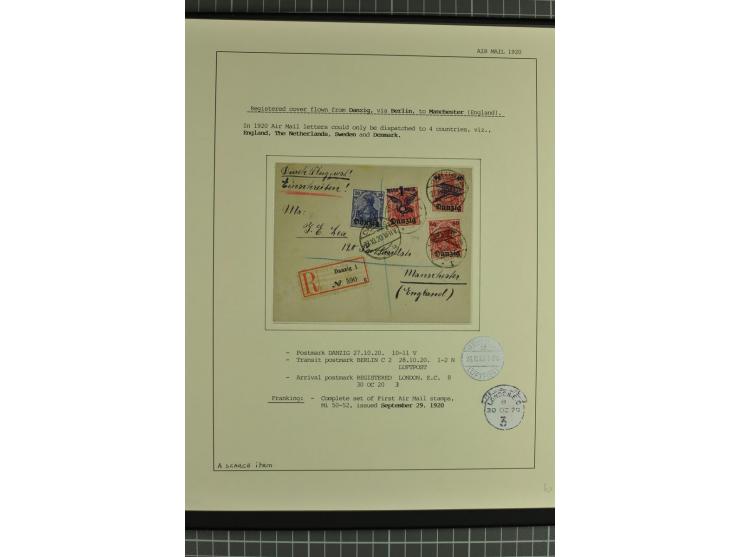 1912/35, 40 Briefe/Karten von meist Erst- und Sonderflügen incl. etwas Gebiete; sauber aufgemacht auf Albenblättern im Album