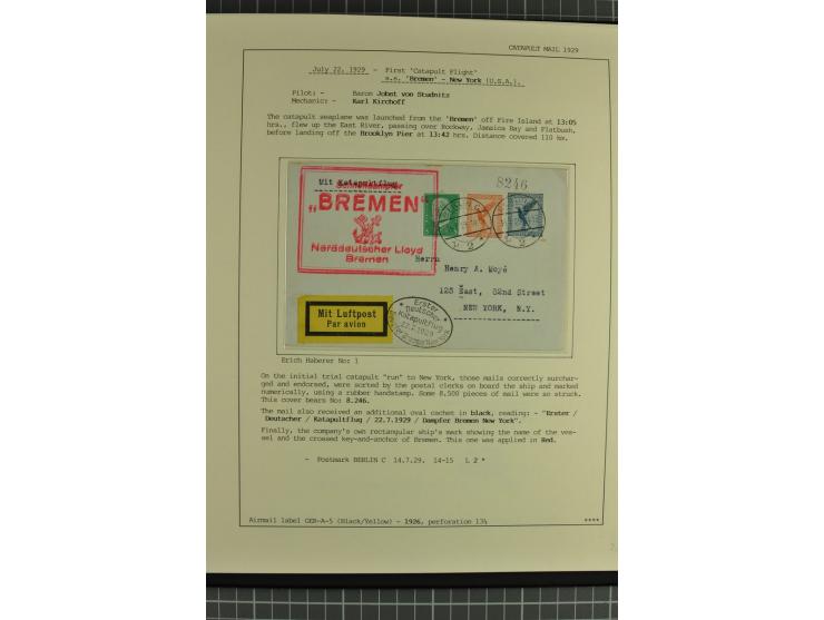 1912/35, 40 Briefe/Karten von meist Erst- und Sonderflügen incl. etwas Gebiete; sauber aufgemacht auf Albenblättern im Album