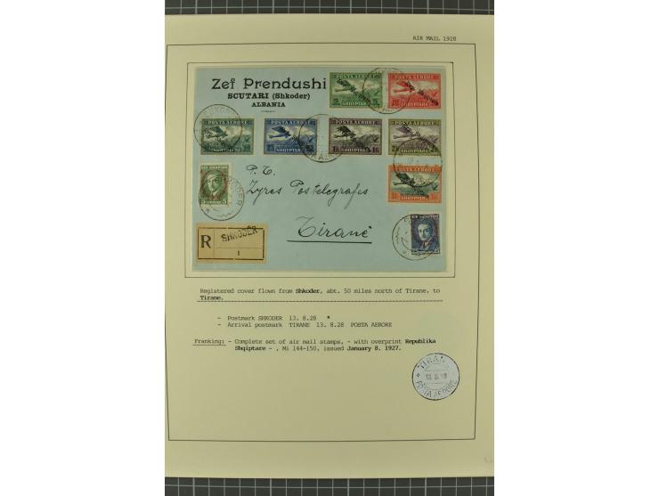 1912/36, 33 Briefe/Karten, meist Erst- und Sonderflüge von u.a. Österreich und Ungarn; sauber aufgemacht auf beschrifteten Al
