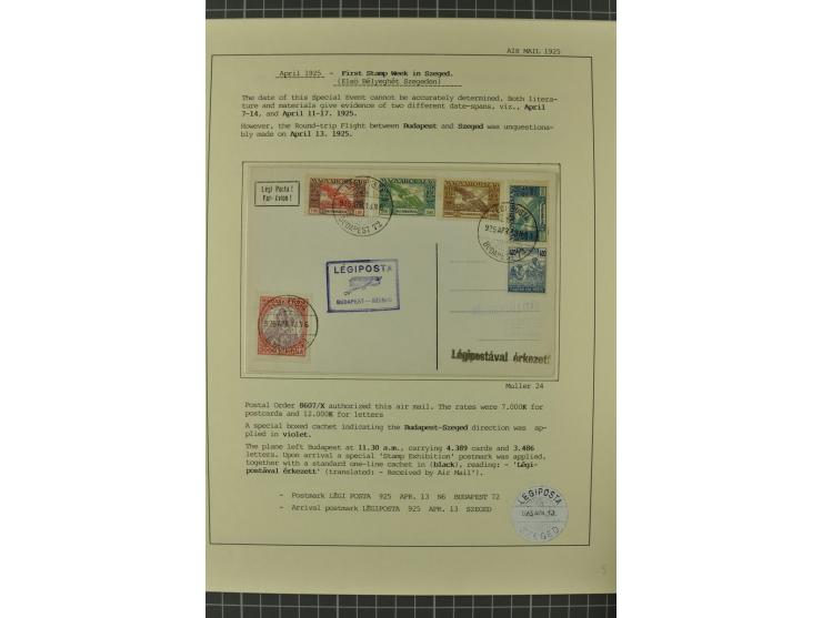 1912/36, 33 Briefe/Karten, meist Erst- und Sonderflüge von u.a. Österreich und Ungarn; sauber aufgemacht auf beschrifteten Al