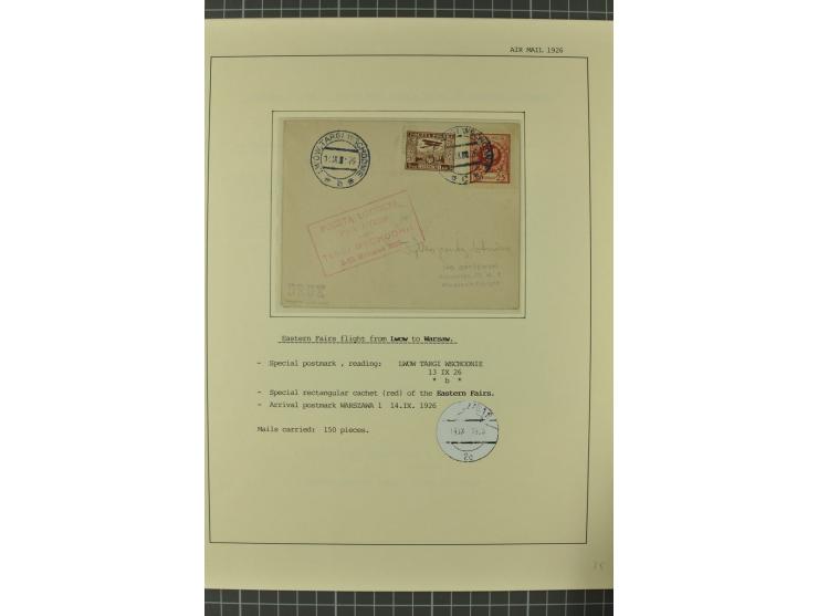 1912/36, 33 Briefe/Karten, meist Erst- und Sonderflüge von u.a. Österreich und Ungarn; sauber aufgemacht auf beschrifteten Al