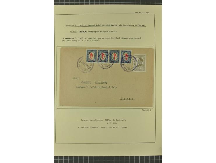 1912/36, 33 Briefe/Karten, meist Erst- und Sonderflüge von u.a. Österreich und Ungarn; sauber aufgemacht auf beschrifteten Al