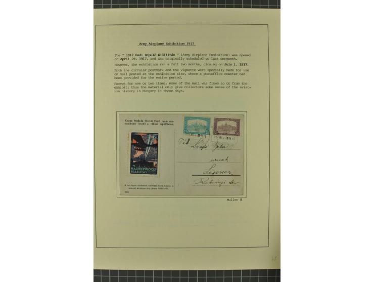 1912/36, 33 Briefe/Karten, meist Erst- und Sonderflüge von u.a. Österreich und Ungarn; sauber aufgemacht auf beschrifteten Al