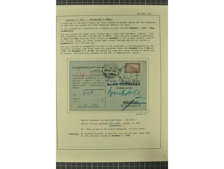 1912/36, 33 Briefe/Karten, meist Erst- und Sonderflüge von u.a. Österreich und Ungarn; sauber aufgemacht auf beschrifteten Al