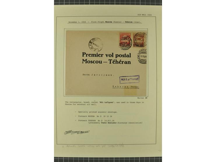 1912/36, 33 Briefe/Karten, meist Erst- und Sonderflüge von u.a. Österreich und Ungarn; sauber aufgemacht auf beschrifteten Al