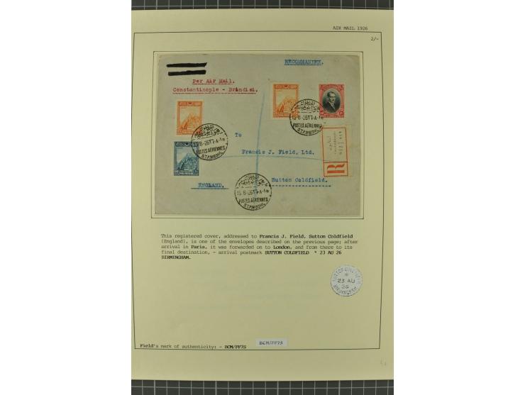 1912/36, 33 Briefe/Karten, meist Erst- und Sonderflüge von u.a. Österreich und Ungarn; sauber aufgemacht auf beschrifteten Al