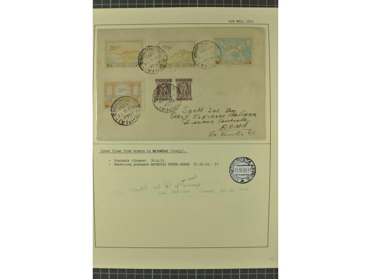 1912/36, 33 Briefe/Karten, meist Erst- und Sonderflüge von u.a. Österreich und Ungarn; sauber aufgemacht auf beschrifteten Al