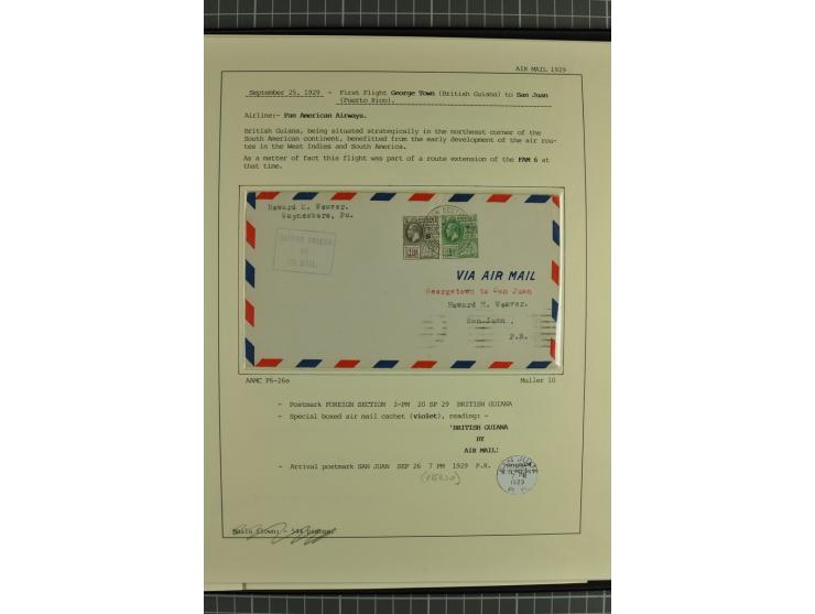 MITTELAMERIKA: 1923/31, 28 Briefe/Karten von meist Erst- und Sonderflügen von u.a. Britisch-Guyana, Costa Rica, Guatemala, Ho