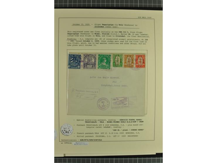 MITTELAMERIKA: 1923/31, 28 Briefe/Karten von meist Erst- und Sonderflügen von u.a. Britisch-Guyana, Costa Rica, Guatemala, Ho