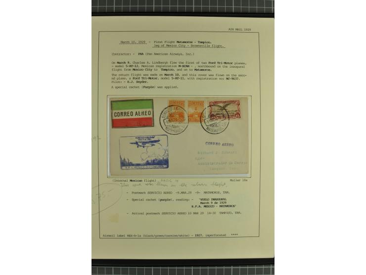 MITTELAMERIKA: 1923/31, 28 Briefe/Karten von meist Erst- und Sonderflügen von u.a. Britisch-Guyana, Costa Rica, Guatemala, Ho