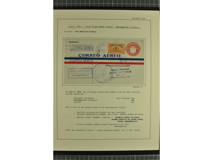 MITTELAMERIKA: 1923/31, 28 Briefe/Karten von meist Erst- und Sonderflügen von u.a. Britisch-Guyana, Costa Rica, Guatemala, Ho