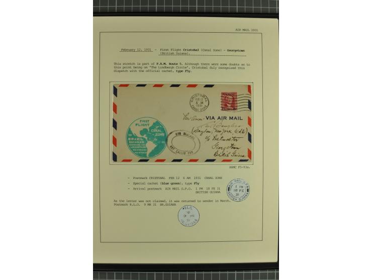 MITTELAMERIKA: 1923/31, 28 Briefe/Karten von meist Erst- und Sonderflügen von u.a. Britisch-Guyana, Costa Rica, Guatemala, Ho