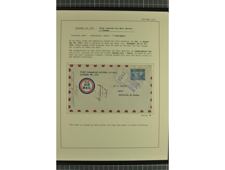 MITTELAMERIKA: 1923/31, 28 Briefe/Karten von meist Erst- und Sonderflügen von u.a. Britisch-Guyana, Costa Rica, Guatemala, Ho
