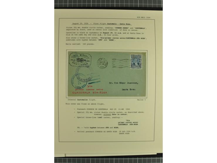 MITTELAMERIKA: 1923/31, 28 Briefe/Karten von meist Erst- und Sonderflügen von u.a. Britisch-Guyana, Costa Rica, Guatemala, Ho