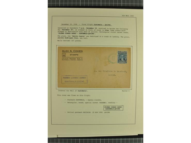 MITTELAMERIKA: 1923/31, 28 Briefe/Karten von meist Erst- und Sonderflügen von u.a. Britisch-Guyana, Costa Rica, Guatemala, Ho