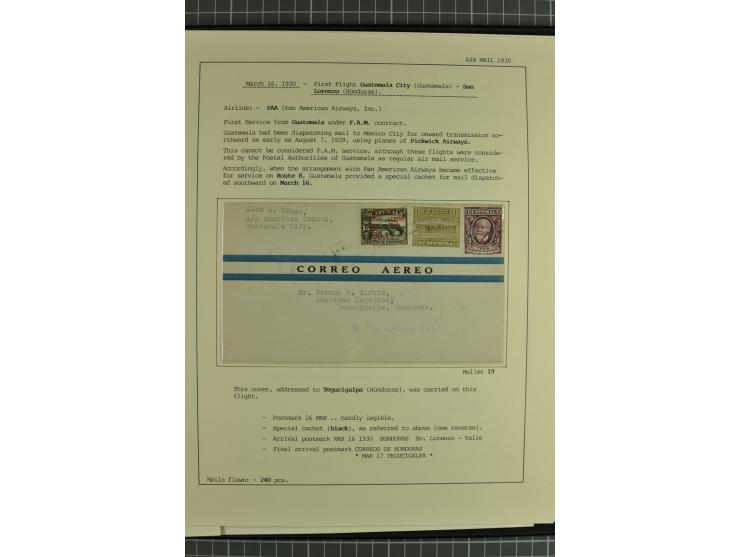 MITTELAMERIKA: 1923/31, 28 Briefe/Karten von meist Erst- und Sonderflügen von u.a. Britisch-Guyana, Costa Rica, Guatemala, Ho