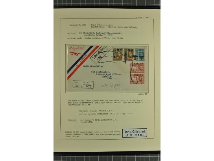 ASIEN: 1919/33, 18 Briefe/Karten von meist Erst- und Sonderflügen von Japan, Thailand, Iran und Irak, dabei einige seltene; a