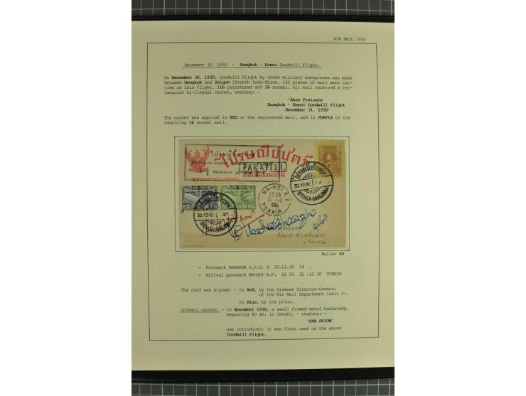 ASIEN: 1919/33, 18 Briefe/Karten von meist Erst- und Sonderflügen von Japan, Thailand, Iran und Irak, dabei einige seltene; a
