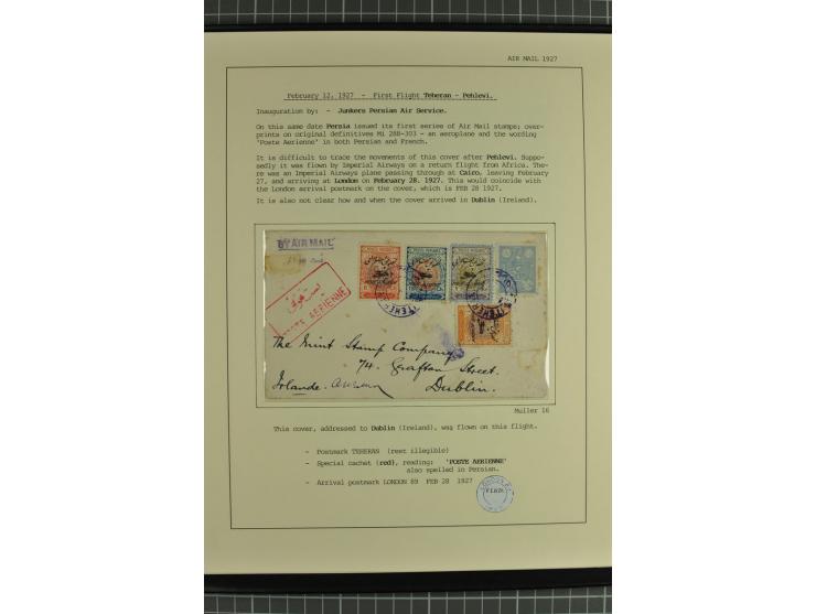 ASIEN: 1919/33, 18 Briefe/Karten von meist Erst- und Sonderflügen von Japan, Thailand, Iran und Irak, dabei einige seltene; a