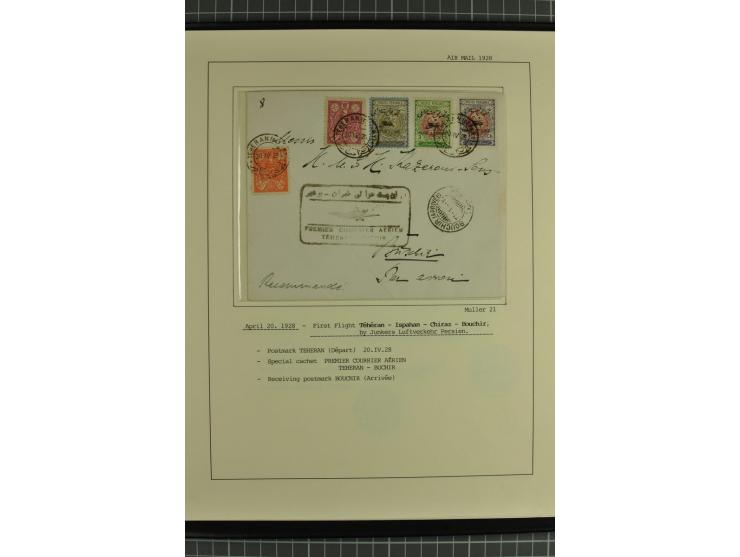ASIEN: 1919/33, 18 Briefe/Karten von meist Erst- und Sonderflügen von Japan, Thailand, Iran und Irak, dabei einige seltene; a