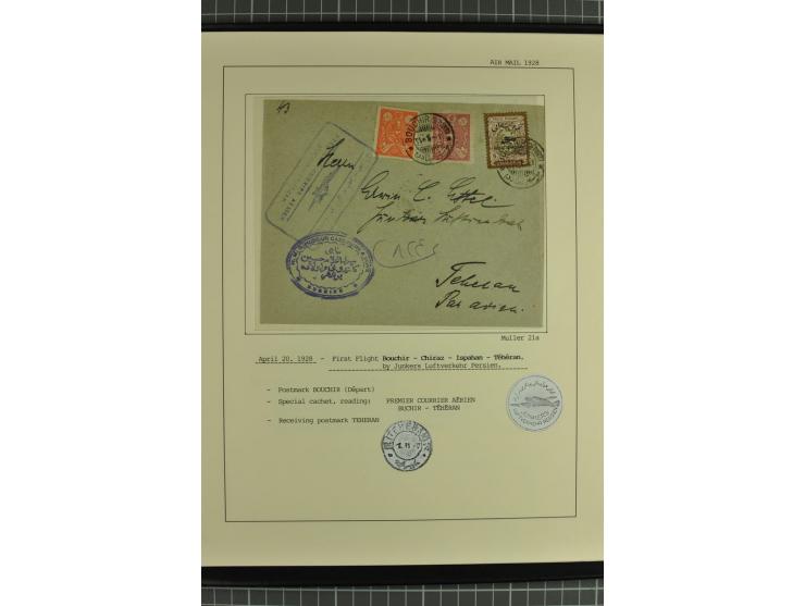 ASIEN: 1919/33, 18 Briefe/Karten von meist Erst- und Sonderflügen von Japan, Thailand, Iran und Irak, dabei einige seltene; a