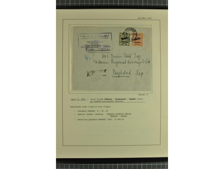 ASIEN: 1919/33, 18 Briefe/Karten von meist Erst- und Sonderflügen von Japan, Thailand, Iran und Irak, dabei einige seltene; a