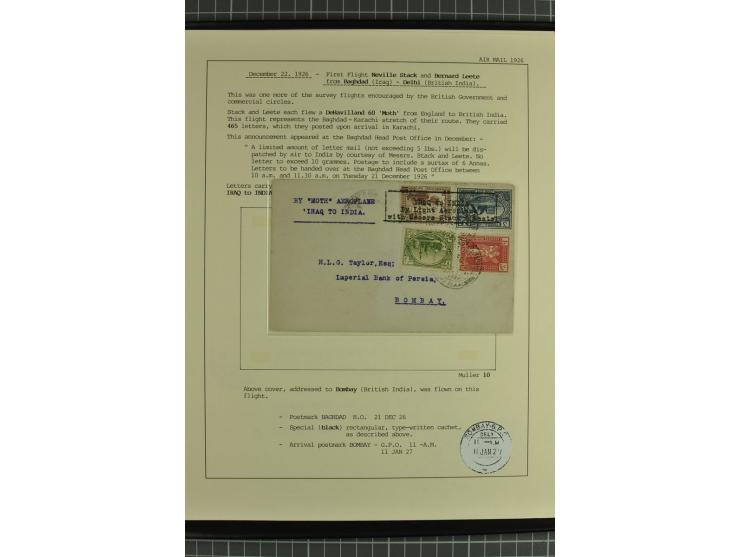 ASIEN: 1919/33, 18 Briefe/Karten von meist Erst- und Sonderflügen von Japan, Thailand, Iran und Irak, dabei einige seltene; a