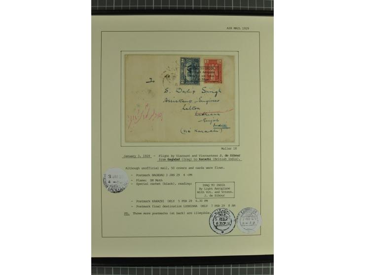 ASIEN: 1919/33, 18 Briefe/Karten von meist Erst- und Sonderflügen von Japan, Thailand, Iran und Irak, dabei einige seltene; a