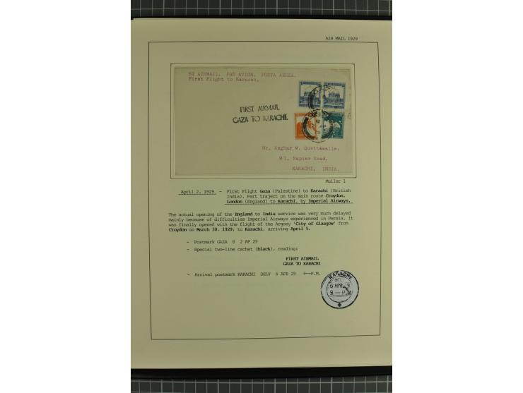 ASIEN: 1919/33, 18 Briefe/Karten von meist Erst- und Sonderflügen von Japan, Thailand, Iran und Irak, dabei einige seltene; a