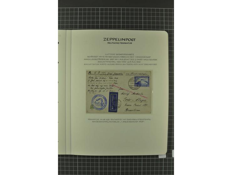 1924/39, 116 Zeppelinbriefe und -karten, dabei gute Frankaturen wie Polarfahrt, Südamerika-Fahrt, Chicago-Fahrt, USA-Zeppelin