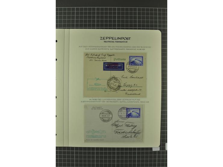 1924/39, 116 Zeppelinbriefe und -karten, dabei gute Frankaturen wie Polarfahrt, Südamerika-Fahrt, Chicago-Fahrt, USA-Zeppelin