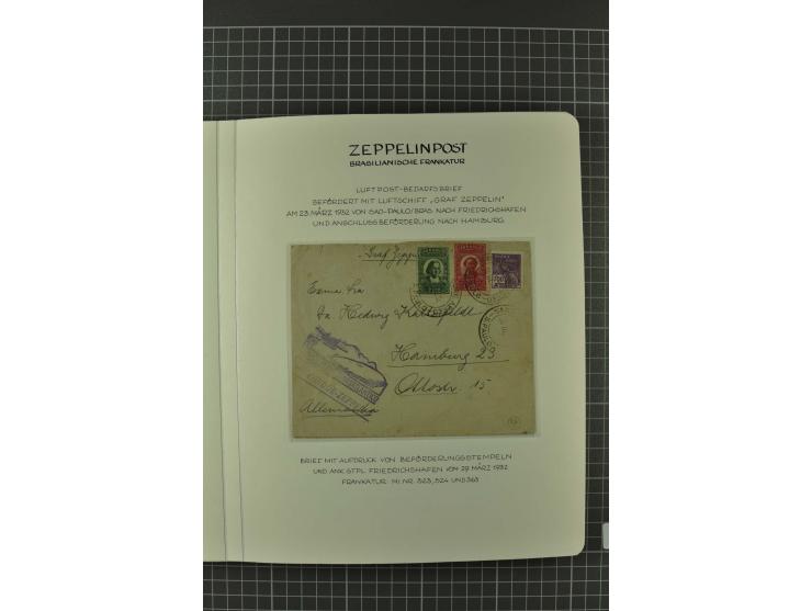 1924/39, 116 Zeppelinbriefe und -karten, dabei gute Frankaturen wie Polarfahrt, Südamerika-Fahrt, Chicago-Fahrt, USA-Zeppelin