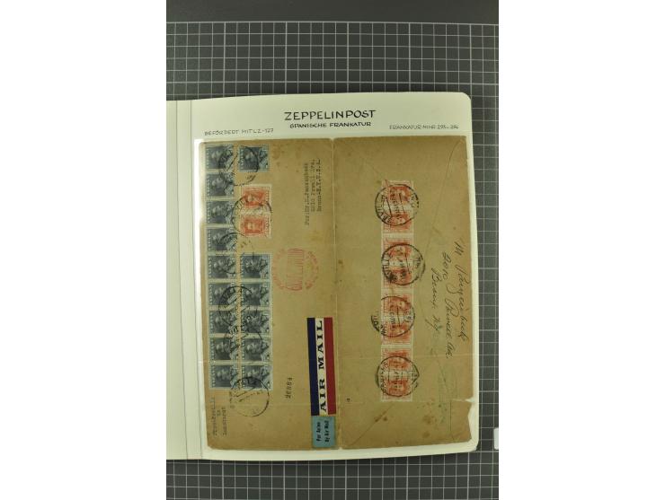 1924/39, 116 Zeppelinbriefe und -karten, dabei gute Frankaturen wie Polarfahrt, Südamerika-Fahrt, Chicago-Fahrt, USA-Zeppelin
