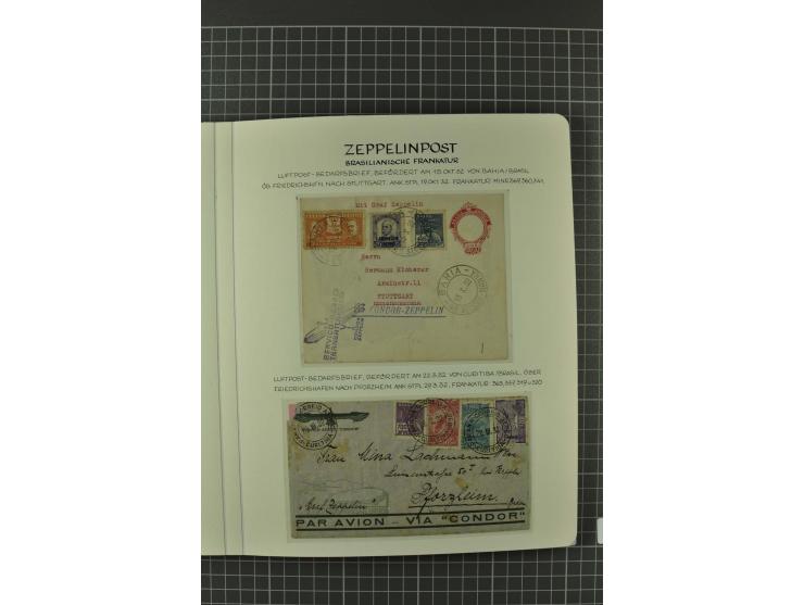 1924/39, 116 Zeppelinbriefe und -karten, dabei gute Frankaturen wie Polarfahrt, Südamerika-Fahrt, Chicago-Fahrt, USA-Zeppelin