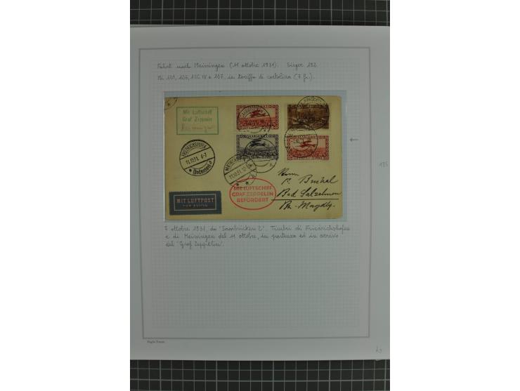 SAAR: 1929/34, Sammlung von 31 Briefen/Karten verschiedener Fahrten, dabei u.a. Sieger-Nr. 27A, 57H, 214 und 286, vielfach se