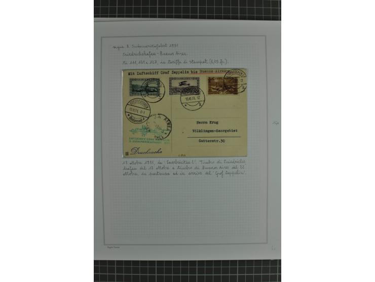 SAAR: 1929/34, Sammlung von 31 Briefen/Karten verschiedener Fahrten, dabei u.a. Sieger-Nr. 27A, 57H, 214 und 286, vielfach se