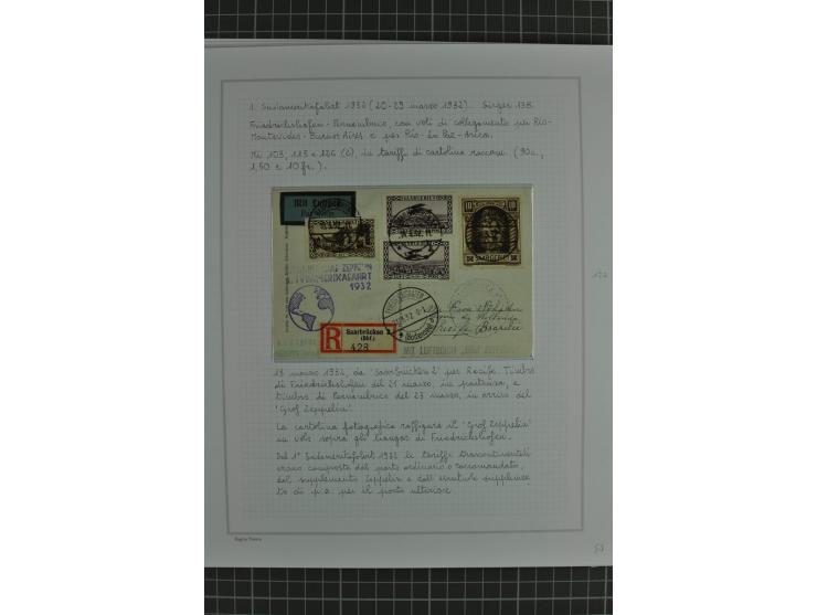 SAAR: 1929/34, Sammlung von 31 Briefen/Karten verschiedener Fahrten, dabei u.a. Sieger-Nr. 27A, 57H, 214 und 286, vielfach se