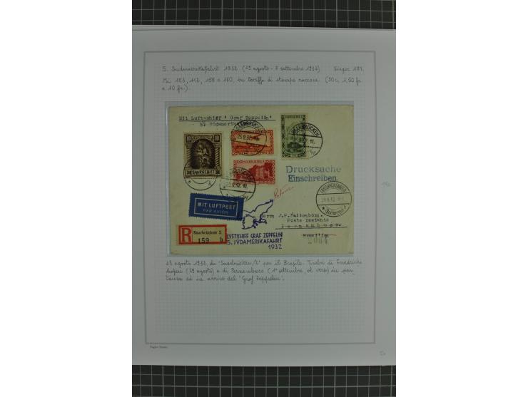 SAAR: 1929/34, Sammlung von 31 Briefen/Karten verschiedener Fahrten, dabei u.a. Sieger-Nr. 27A, 57H, 214 und 286, vielfach se