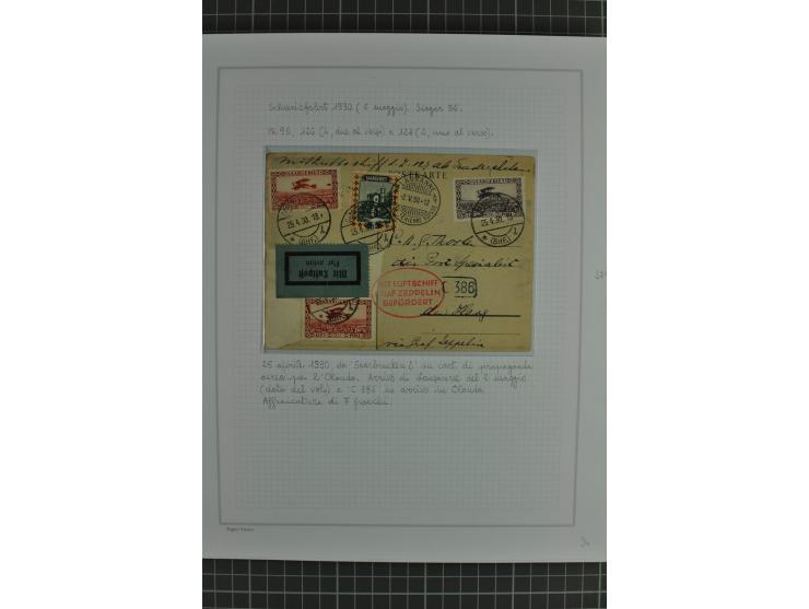 SAAR: 1929/34, Sammlung von 31 Briefen/Karten verschiedener Fahrten, dabei u.a. Sieger-Nr. 27A, 57H, 214 und 286, vielfach se