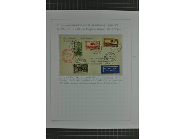 SAAR: 1929/34, Sammlung von 31 Briefen/Karten verschiedener Fahrten, dabei u.a. Sieger-Nr. 27A, 57H, 214 und 286, vielfach se