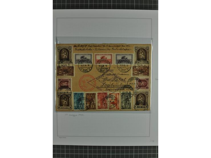 SAAR: 1929/34, Sammlung von 31 Briefen/Karten verschiedener Fahrten, dabei u.a. Sieger-Nr. 27A, 57H, 214 und 286, vielfach se