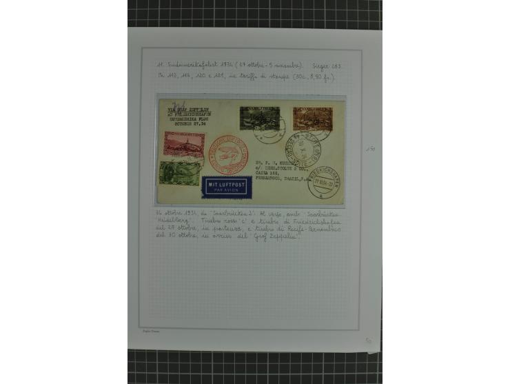 SAAR: 1929/34, Sammlung von 31 Briefen/Karten verschiedener Fahrten, dabei u.a. Sieger-Nr. 27A, 57H, 214 und 286, vielfach se