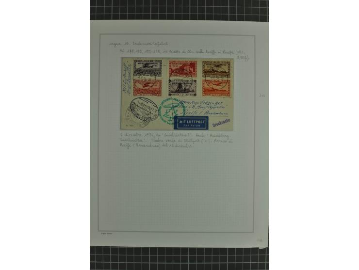 SAAR: 1929/34, Sammlung von 31 Briefen/Karten verschiedener Fahrten, dabei u.a. Sieger-Nr. 27A, 57H, 214 und 286, vielfach se