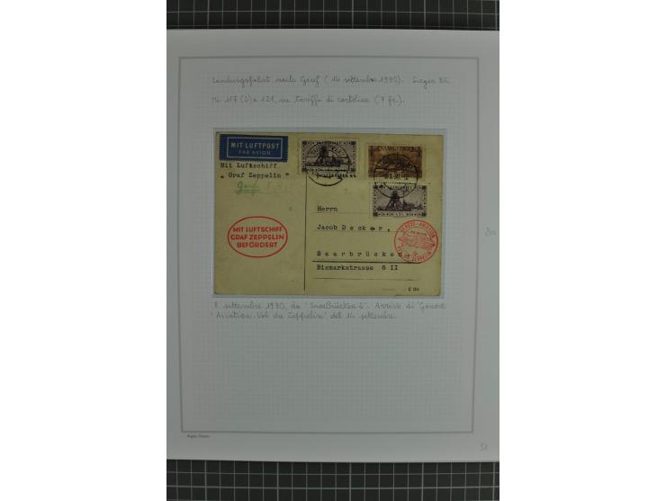 SAAR: 1929/34, Sammlung von 31 Briefen/Karten verschiedener Fahrten, dabei u.a. Sieger-Nr. 27A, 57H, 214 und 286, vielfach se
